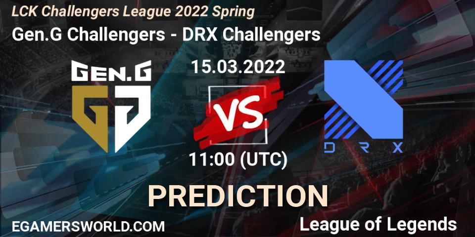 Prognoza Gen.G Challengers - DRX Challengers. 15.03.2022 at 11:00, LoL, LCK Challengers League 2022 Spring