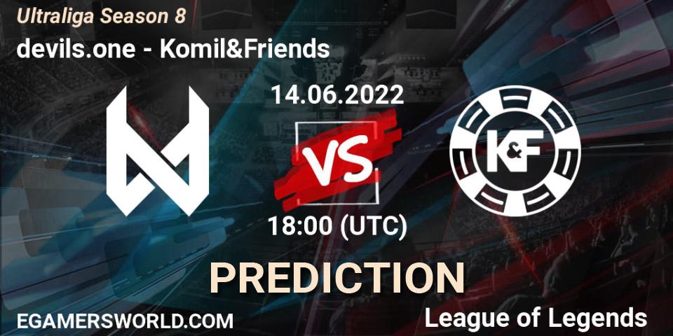 Prognoza devils.one - Komil&Friends. 14.06.2022 at 18:00, LoL, Ultraliga Season 8