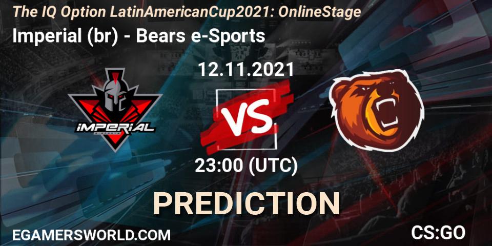Prognoza Imperial (br) - Bears e-Sports. 12.11.2021 at 23:00, Counter-Strike (CS2), The IQ Option Latin American Cup 2021: Online Stage