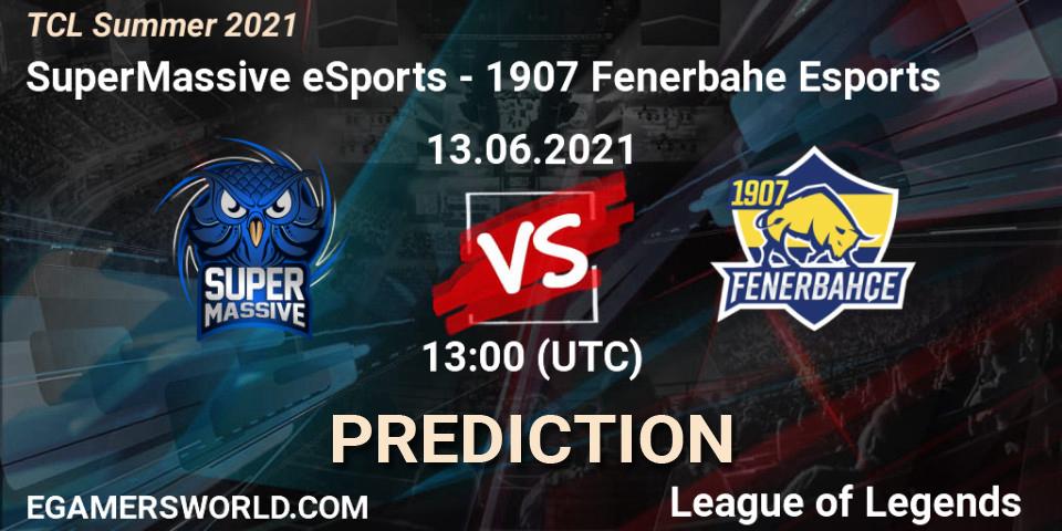 Prognoza SuperMassive eSports - 1907 Fenerbahçe Esports. 13.06.2021 at 13:00, LoL, TCL Summer 2021