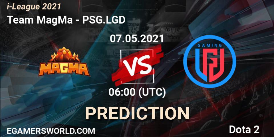 Prognoza Team MagMa - PSG.LGD. 07.05.2021 at 06:01, Dota 2, i-League 2021 Season 1