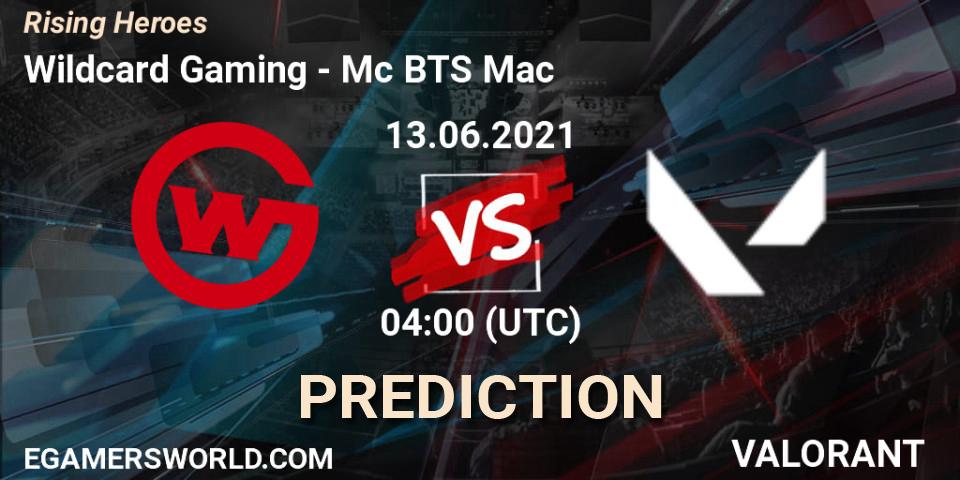 Prognoza Wildcard Gaming - Mc BTS Mac. 13.06.2021 at 04:00, VALORANT, Rising Heroes