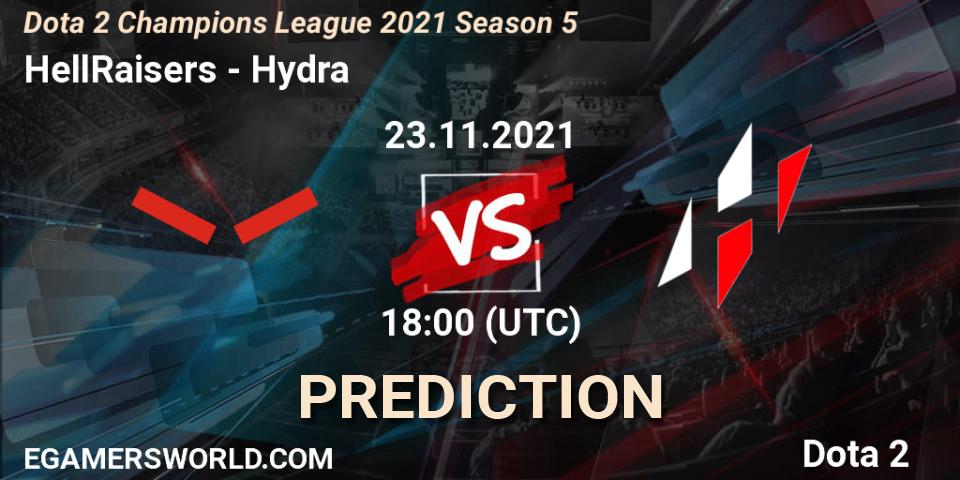 Prognoza HellRaisers - Hydra. 23.11.21, Dota 2, Dota 2 Champions League 2021 Season 5