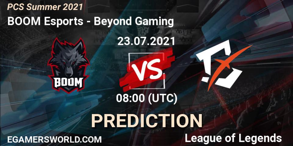 Prognoza BOOM Esports - Beyond Gaming. 23.07.2021 at 08:00, LoL, PCS Summer 2021
