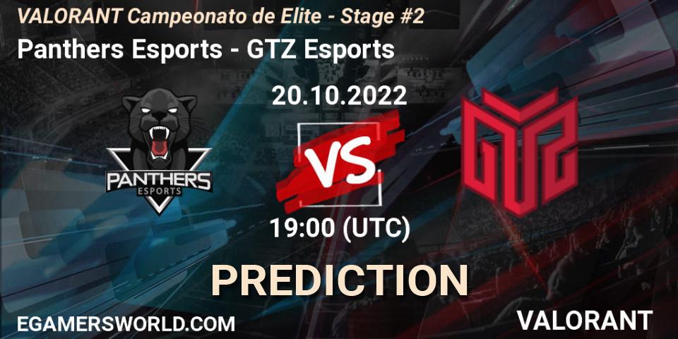 Prognoza Panthers Esports - GTZ Esports. 20.10.2022 at 19:00, VALORANT, VALORANT Campeonato de Elite - Stage #2