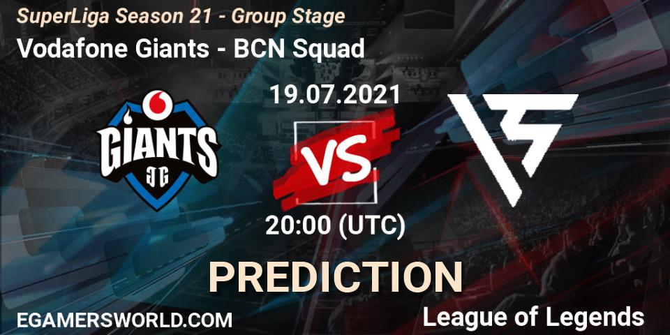 Prognoza Vodafone Giants - BCN Squad. 19.07.21, LoL, SuperLiga Season 21 - Group Stage 