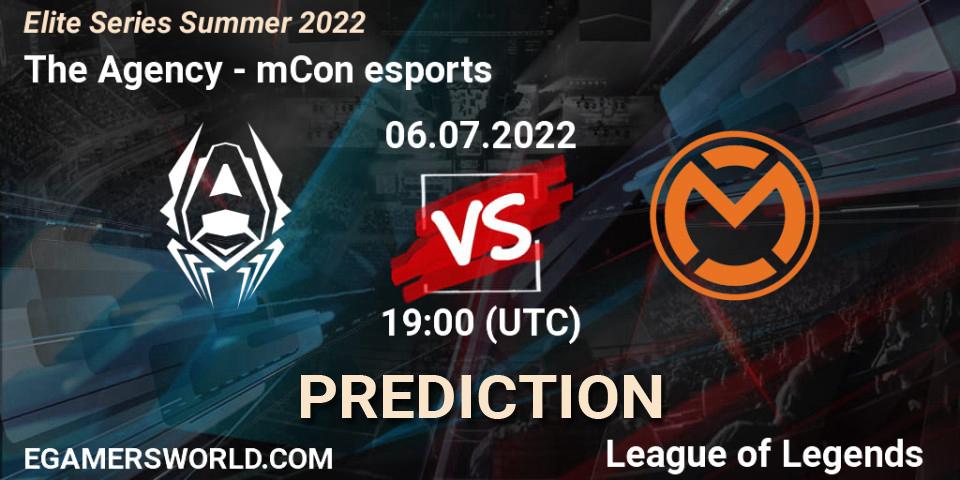 Prognoza The Agency - mCon esports. 06.07.2022 at 19:00, LoL, Elite Series Summer 2022
