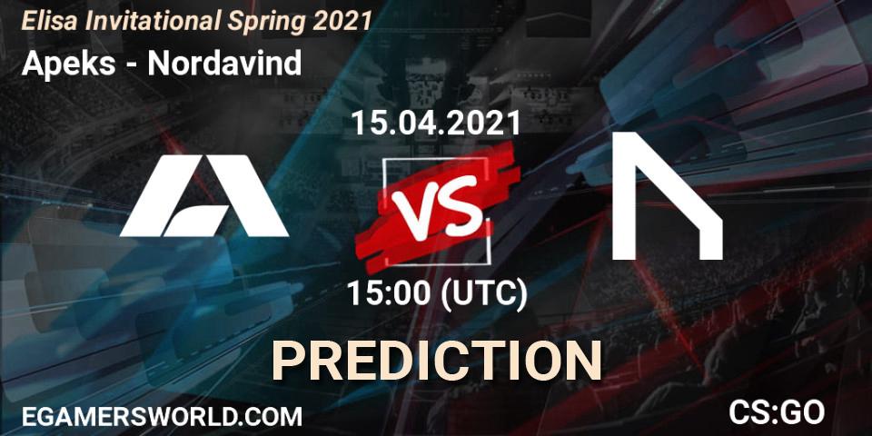 Prognoza Apeks - Nordavind. 15.04.2021 at 15:00, Counter-Strike (CS2), Elisa Invitational Spring 2021
