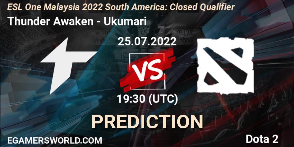 Prognoza Thunder Awaken - Ukumari. 25.07.2022 at 19:32, Dota 2, ESL One Malaysia 2022 South America: Closed Qualifier