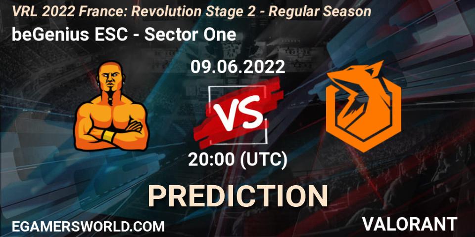 Prognoza beGenius ESC - Sector One. 09.06.22, VALORANT, VRL 2022 France: Revolution Stage 2 - Regular Season