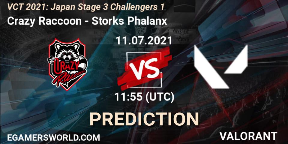 Prognoza Crazy Raccoon - Storks Phalanx. 11.07.2021 at 12:30, VALORANT, VCT 2021: Japan Stage 3 Challengers 1