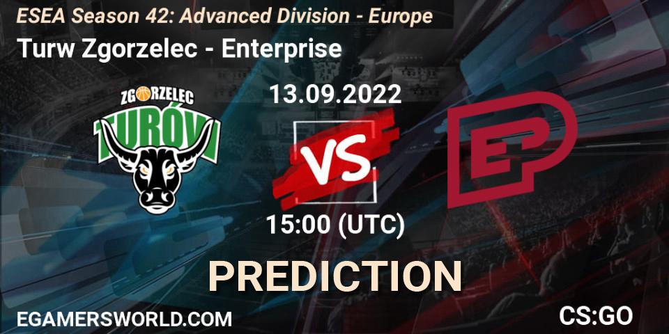 Prognoza Turów Zgorzelec - Enterprise. 13.09.2022 at 15:00, Counter-Strike (CS2), ESEA Season 42: Advanced Division - Europe