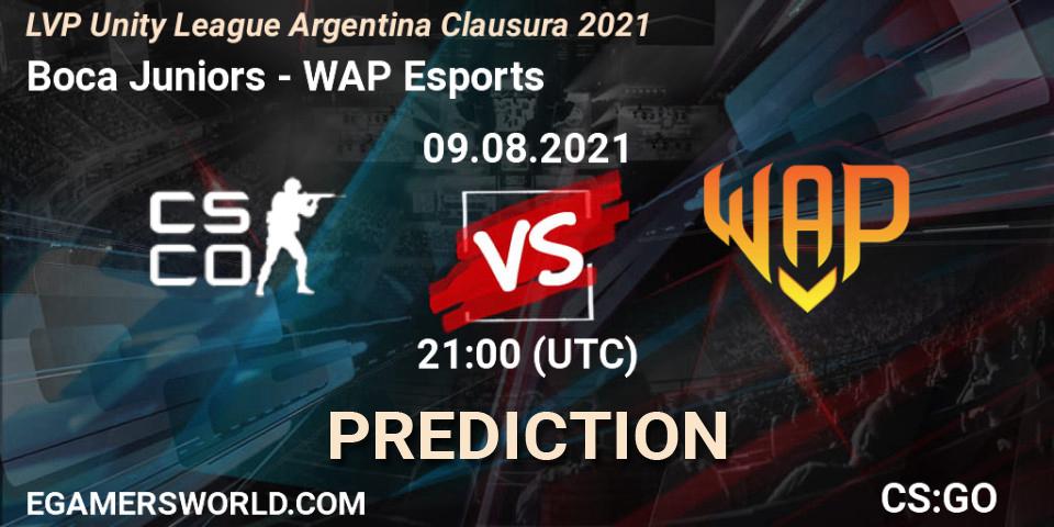 Prognoza Boca Juniors - WAP Esports. 09.08.2021 at 21:20, Counter-Strike (CS2), LVP Unity League Argentina Clausura 2021