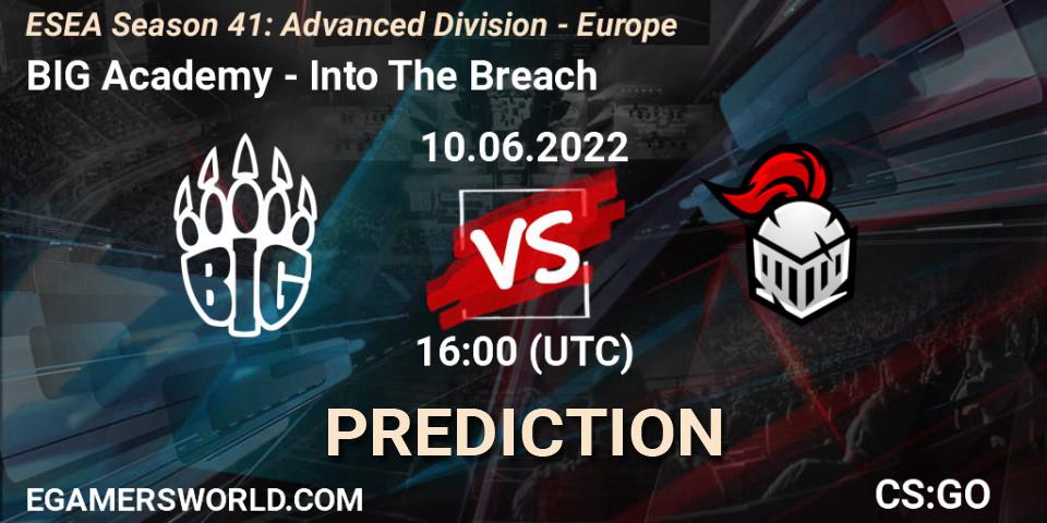 Prognoza BIG Academy - Into The Breach. 10.06.22, CS2 (CS:GO), ESEA Season 41: Advanced Division - Europe
