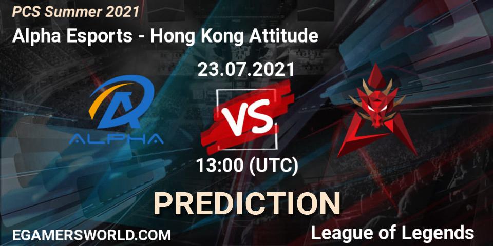 Prognoza Alpha Esports - Hong Kong Attitude. 23.07.21, LoL, PCS Summer 2021