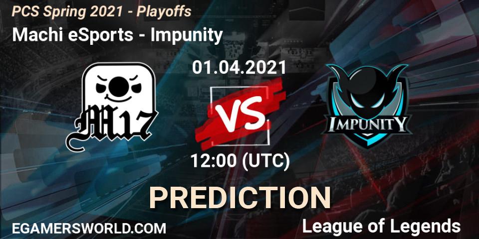 Prognoza Machi eSports - Impunity. 01.04.2021 at 12:10, LoL, PCS Spring 2021 - Playoffs