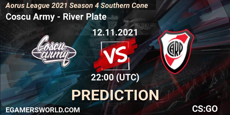 Prognoza Coscu Army - River Plate. 12.11.2021 at 22:10, Counter-Strike (CS2), Aorus League 2021 Season 4 Southern Cone