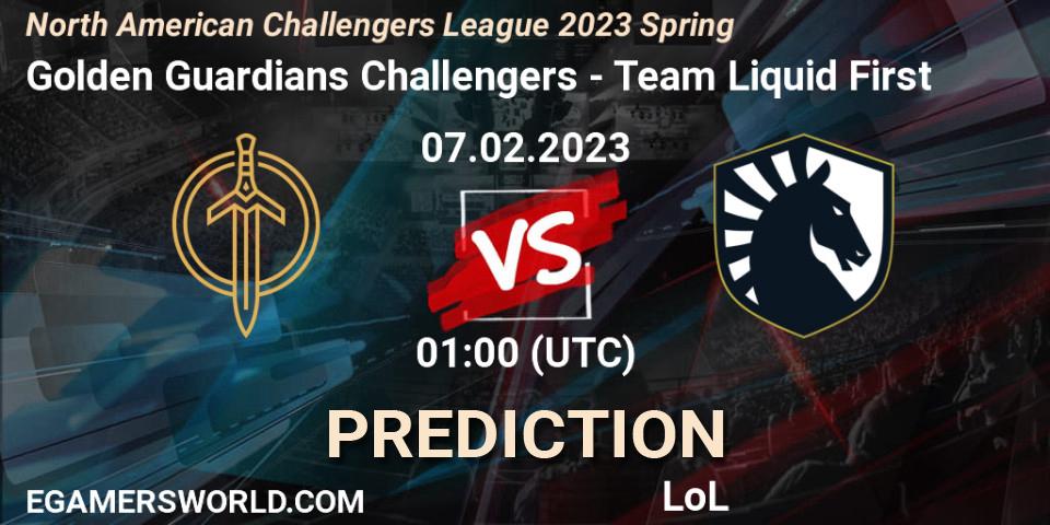 Prognoza Golden Guardians Challengers - Team Liquid First. 07.02.23, LoL, NACL 2023 Spring - Group Stage