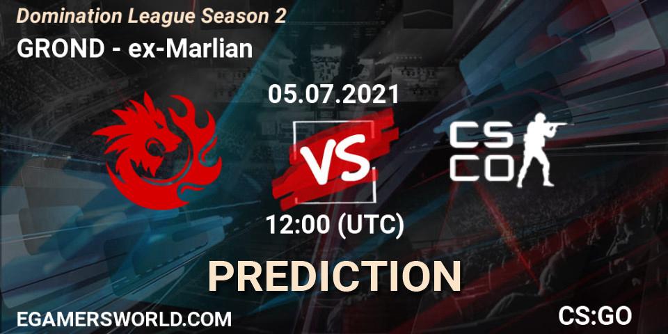 Prognoza No Org - ex-Marlian. 05.07.2021 at 12:00, Counter-Strike (CS2), Domination League Season 2