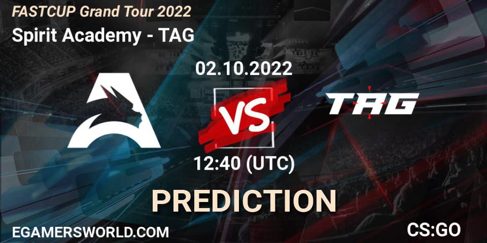 Prognoza Spirit Academy - TAG. 02.10.2022 at 12:50, Counter-Strike (CS2), FASTCUP Grand Tour 2022