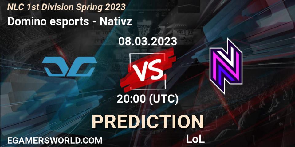 Prognoza Domino esports - Nativz. 14.02.23, LoL, NLC 1st Division Spring 2023
