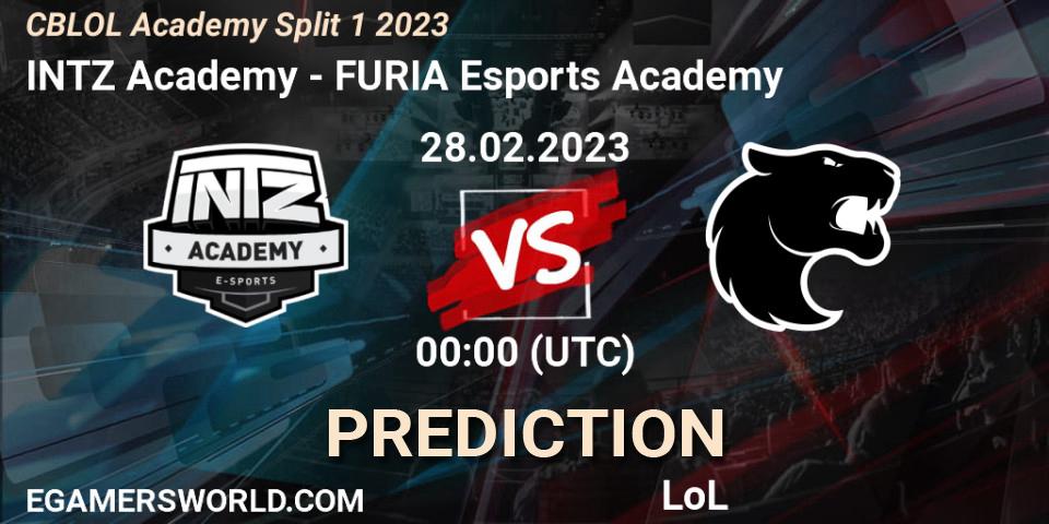 Prognoza INTZ Academy - FURIA Esports Academy. 28.02.2023 at 00:00, LoL, CBLOL Academy Split 1 2023