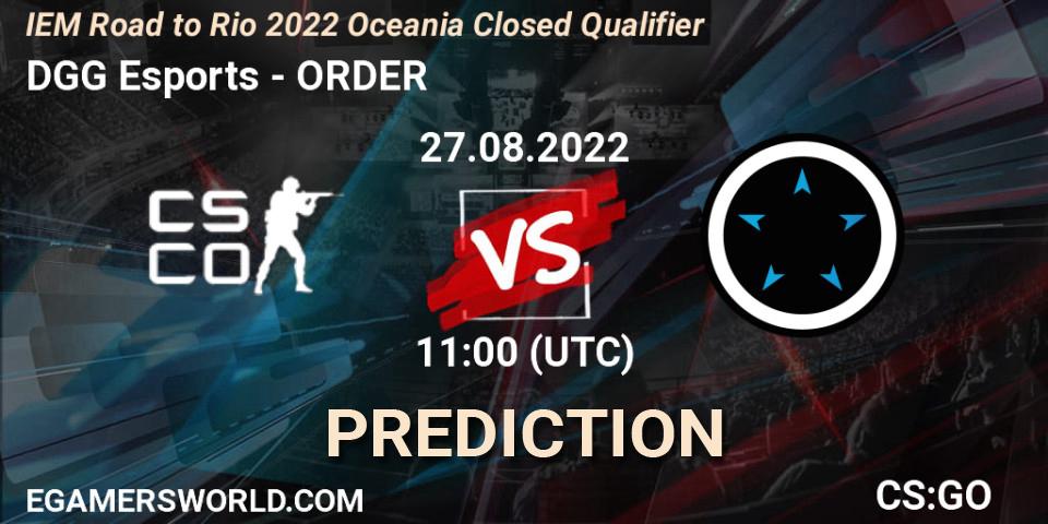 Prognoza DGG Esports - ORDER. 27.08.22, CS2 (CS:GO), IEM Road to Rio 2022 Oceania Closed Qualifier