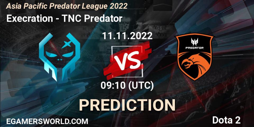 Prognoza Execration - TNC Predator. 11.11.22, Dota 2, Asia Pacific Predator League 2022