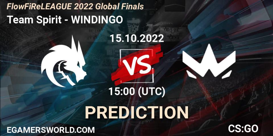 Prognoza Team Spirit - WINDINGO. 15.10.22, CS2 (CS:GO), FlowFiReLEAGUE 2022 Global Finals