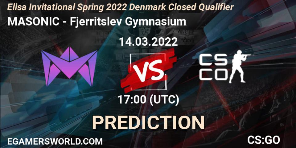 Prognoza MASONIC - Fjerritslev Gymnasium. 14.03.2022 at 17:05, Counter-Strike (CS2), Elisa Invitational Spring 2022 Denmark Closed Qualifier