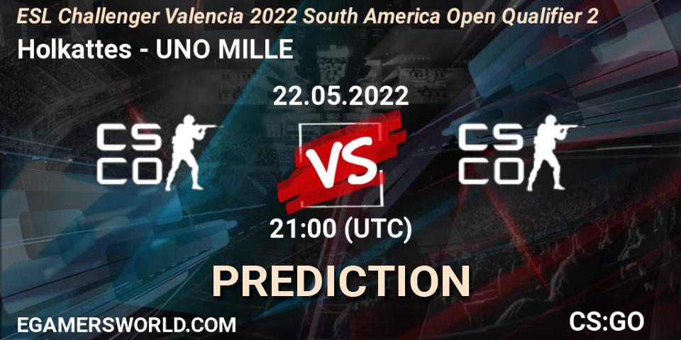 Prognoza Holkattes - UNO MILLE. 22.05.2022 at 21:00, Counter-Strike (CS2), ESL Challenger Valencia 2022 South America Open Qualifier 2