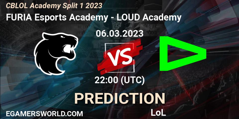 Prognoza FURIA Esports Academy - LOUD Academy. 06.03.2023 at 22:00, LoL, CBLOL Academy Split 1 2023