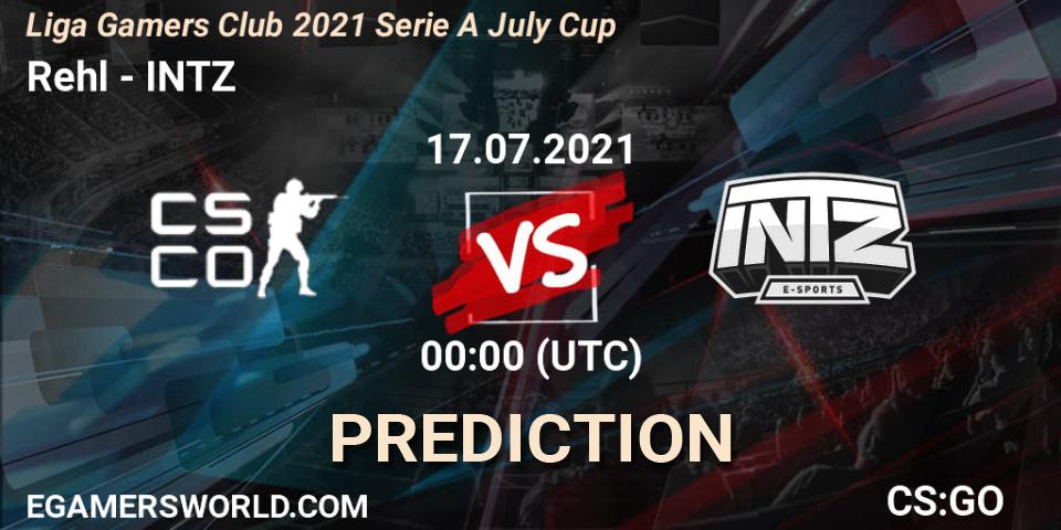 Prognoza Rehl Esports - INTZ. 16.07.2021 at 21:00, Counter-Strike (CS2), Liga Gamers Club 2021 Serie A July Cup