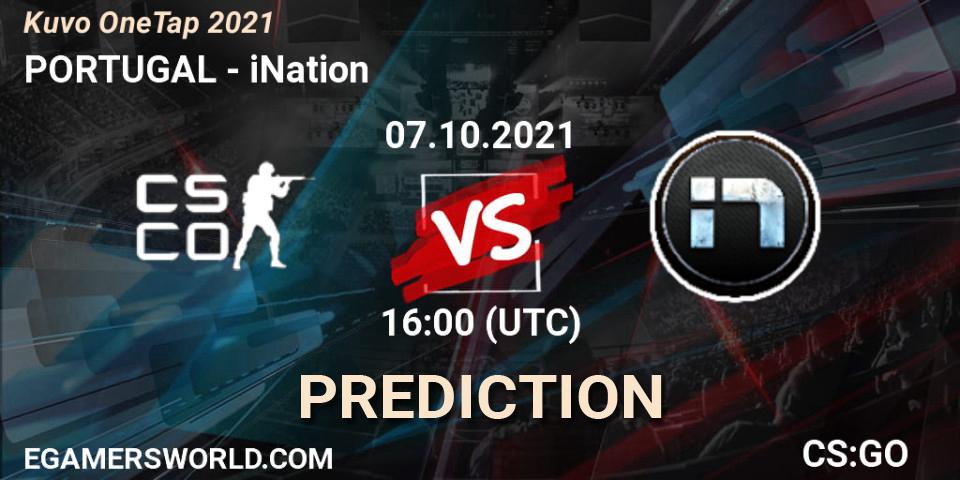 Prognoza PORTUGAL - iNation. 07.10.2021 at 16:00, Counter-Strike (CS2), Kuvo OneTap 2021
