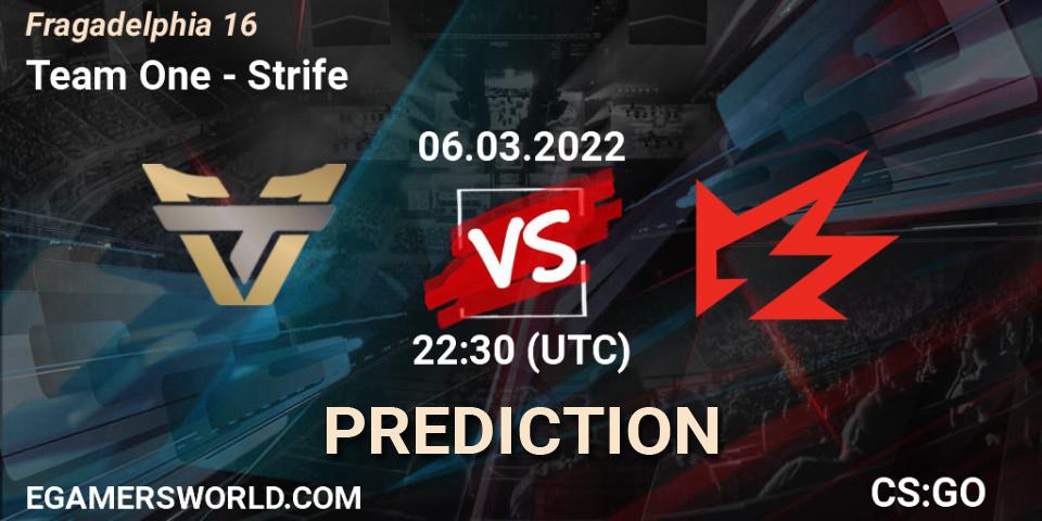 Prognoza Team One - Strife. 06.03.2022 at 23:40, Counter-Strike (CS2), Fragadelphia 16
