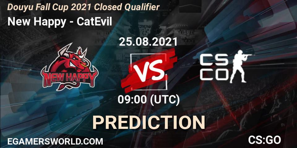 Prognoza New Happy - CatEvil. 25.08.2021 at 09:10, Counter-Strike (CS2), Douyu Fall Cup 2021 Closed Qualifier