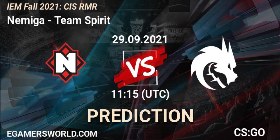 Prognoza Nemiga - Team Spirit. 29.09.2021 at 11:15, Counter-Strike (CS2), IEM Fall 2021: CIS RMR