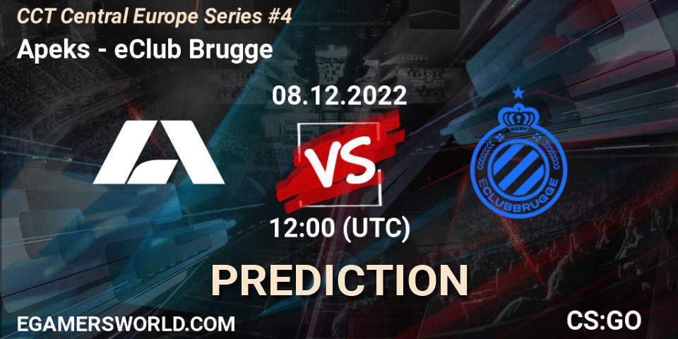 Prognoza Apeks - eClub Brugge. 08.12.22, CS2 (CS:GO), CCT Central Europe Series #4