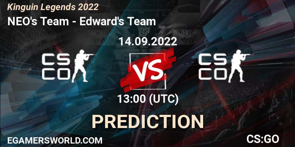 Prognoza NEO's Team - Edward's Team. 14.09.2022 at 13:00, Counter-Strike (CS2), Kinguin Legends 2022