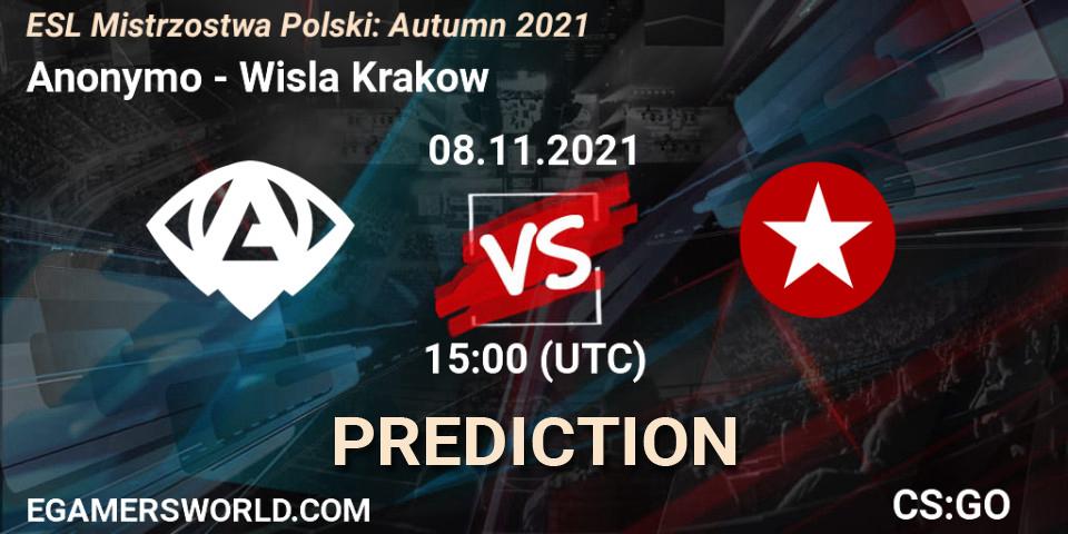 Prognoza Anonymo - Wisla Krakow. 08.11.2021 at 15:00, Counter-Strike (CS2), ESL Mistrzostwa Polski: Autumn 2021
