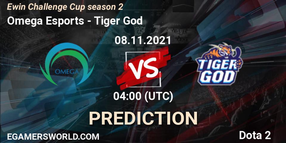 Prognoza Omega Esports - Tiger God. 08.11.2021 at 04:12, Dota 2, Ewin Challenge Cup season 2