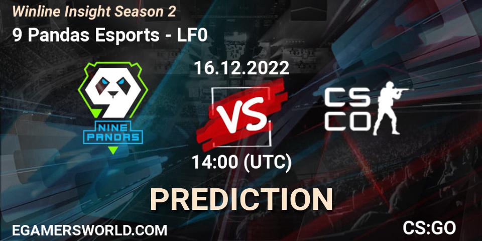 Prognoza 9 Pandas Esports - LF0. 16.12.2022 at 14:00, Counter-Strike (CS2), Winline Insight Season 2