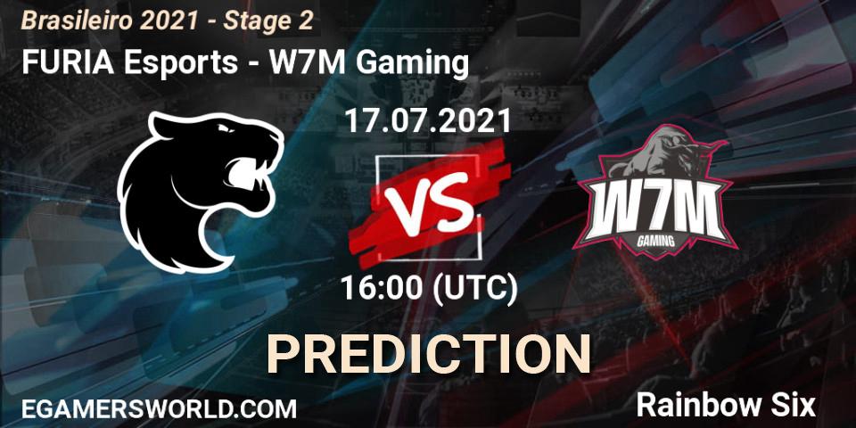 Prognoza FURIA Esports - W7M Gaming. 17.07.2021 at 16:00, Rainbow Six, Brasileirão 2021 - Stage 2