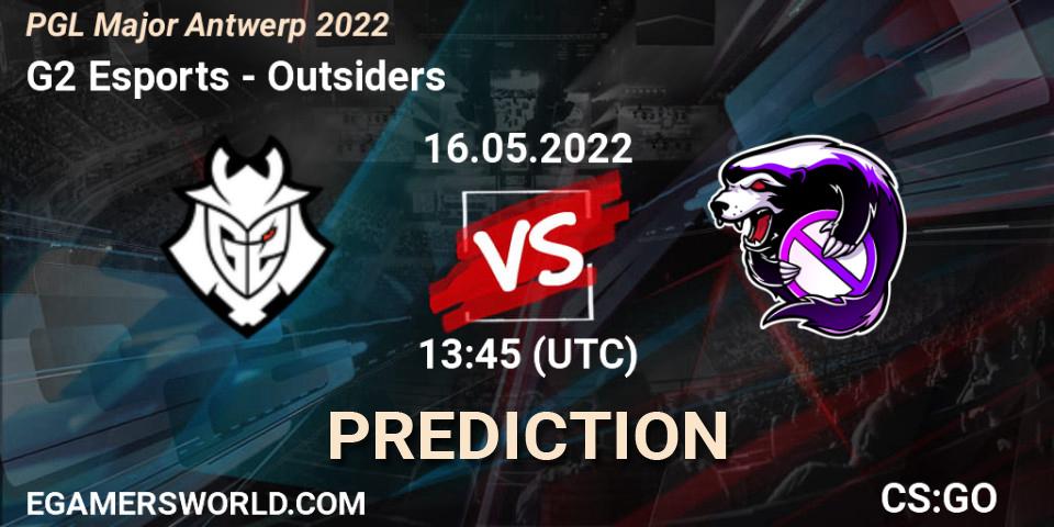 Prognoza G2 Esports - Outsiders. 16.05.2022 at 14:35, Counter-Strike (CS2), PGL Major Antwerp 2022