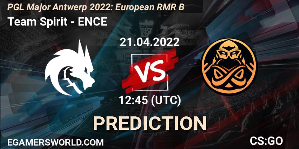 Prognoza Team Spirit - ENCE. 21.04.2022 at 12:45, Counter-Strike (CS2), PGL Major Antwerp 2022: European RMR B