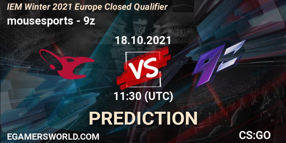 Prognoza mousesports - 9z. 18.10.2021 at 11:30, Counter-Strike (CS2), IEM Winter 2021 Europe Closed Qualifier