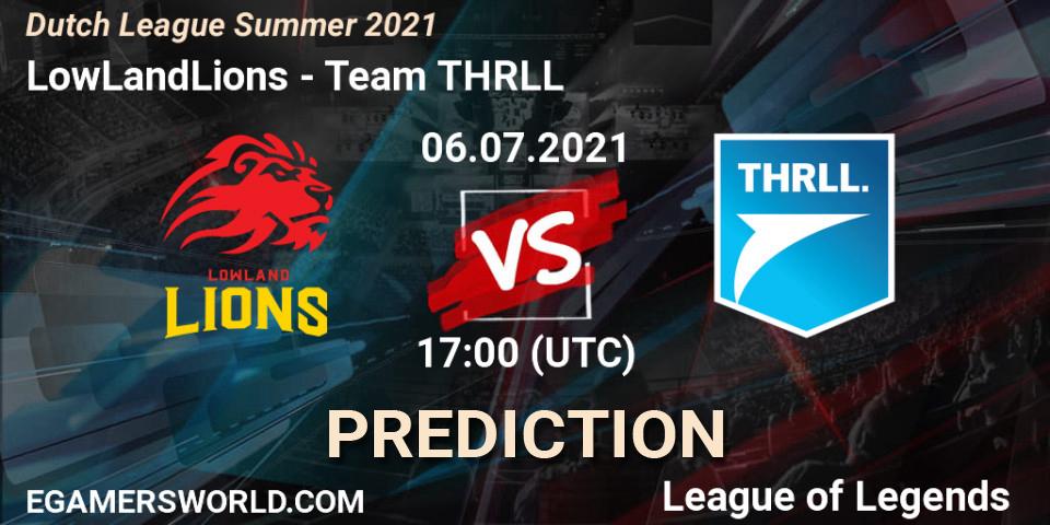 Prognoza LowLandLions - Team THRLL. 08.06.2021 at 20:00, LoL, Dutch League Summer 2021