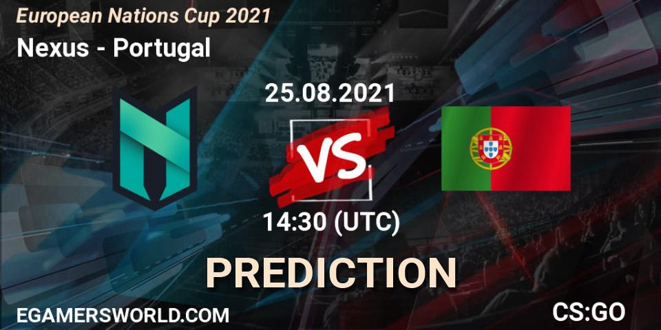 Prognoza Nexus - Portugal. 25.08.2021 at 16:00, Counter-Strike (CS2), European Nations Cup 2021