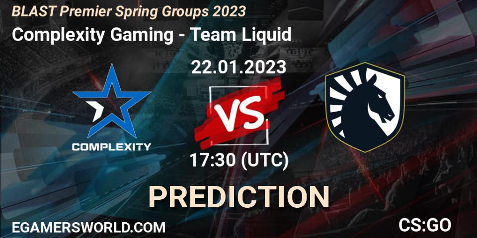Prognoza Complexity Gaming - Team Liquid. 22.01.23, CS2 (CS:GO), BLAST Premier Spring Groups 2023