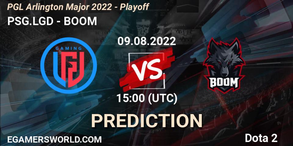 Prognoza PSG.LGD - BOOM. 09.08.2022 at 15:01, Dota 2, PGL Arlington Major 2022 - Playoff